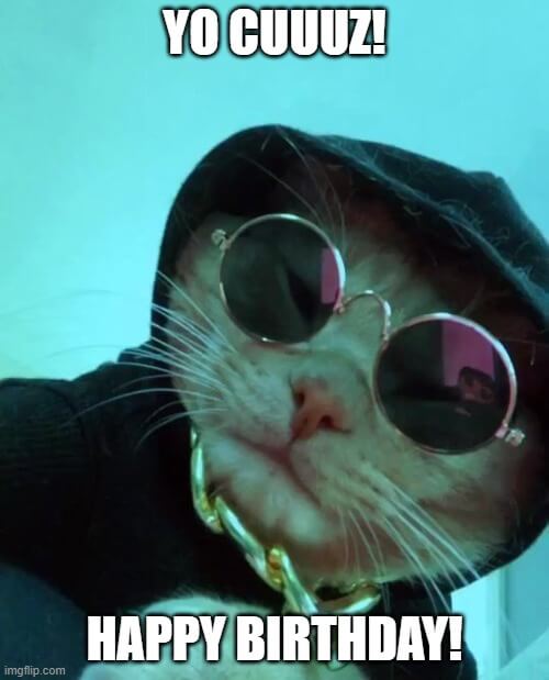 Cool Cat Happy Birthday Meme